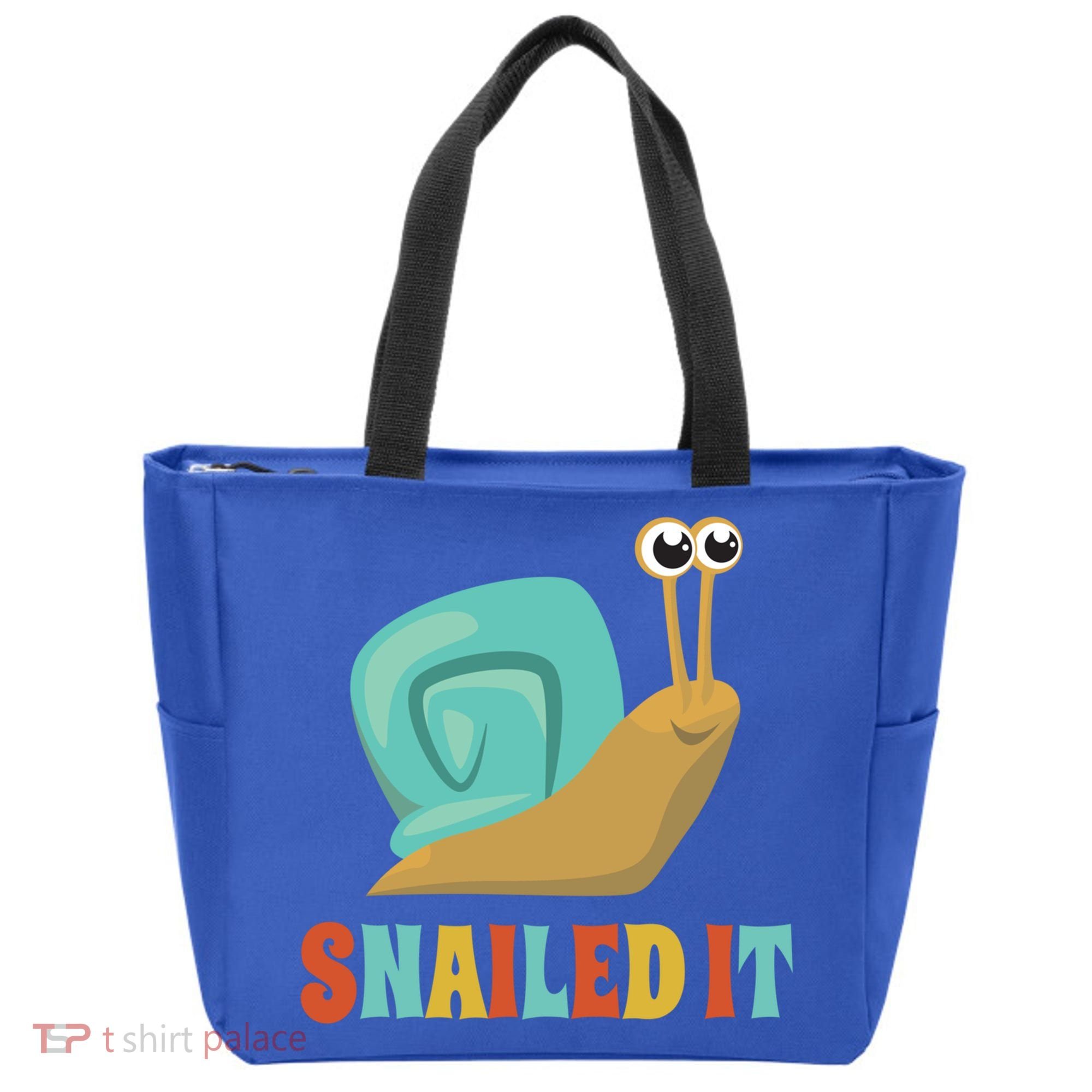Funny Cute Snail Lover Snails Gift Snailed It Gift Tote Bag