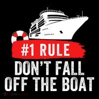 Funny Cruise Ship Rule #1 DonT Fall Off The Boat Funny Cruise Ship Meme Coffee Mug thumb 5