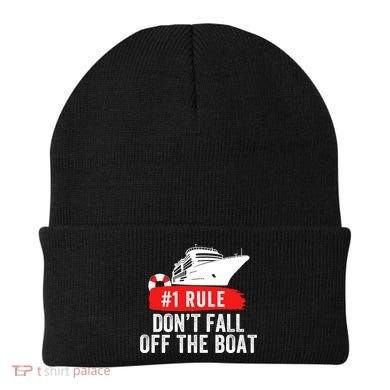 Funny Cruise Ship Rule #1 DonT Fall Off The Boat Funny Cruise Ship Meme Beanie