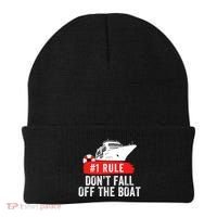 Funny Cruise Ship Rule #1 DonT Fall Off The Boat Funny Cruise Ship Meme Beanie thumb 0
