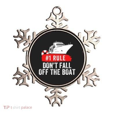 Funny Cruise Ship Rule #1 DonT Fall Off The Boat Funny Cruise Ship Meme Ornament