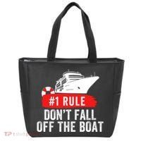 Funny Cruise Ship Rule #1 DonT Fall Off The Boat Funny Cruise Ship Meme Tote Bag thumb 0