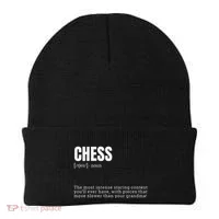Funny Chess Staring Contest Champion Definition Beanie thumb 0