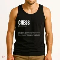 Funny Chess Staring Contest Champion Definition Tank Top thumb 3
