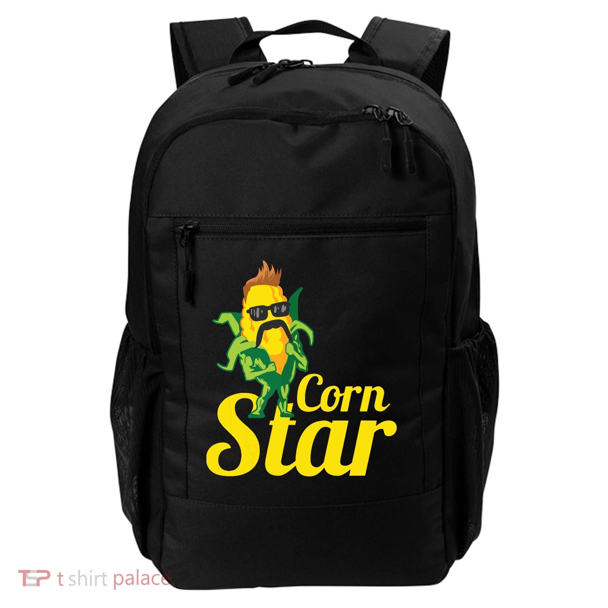 Funny Corn Star Sunglasses Mustache Maize Backpack