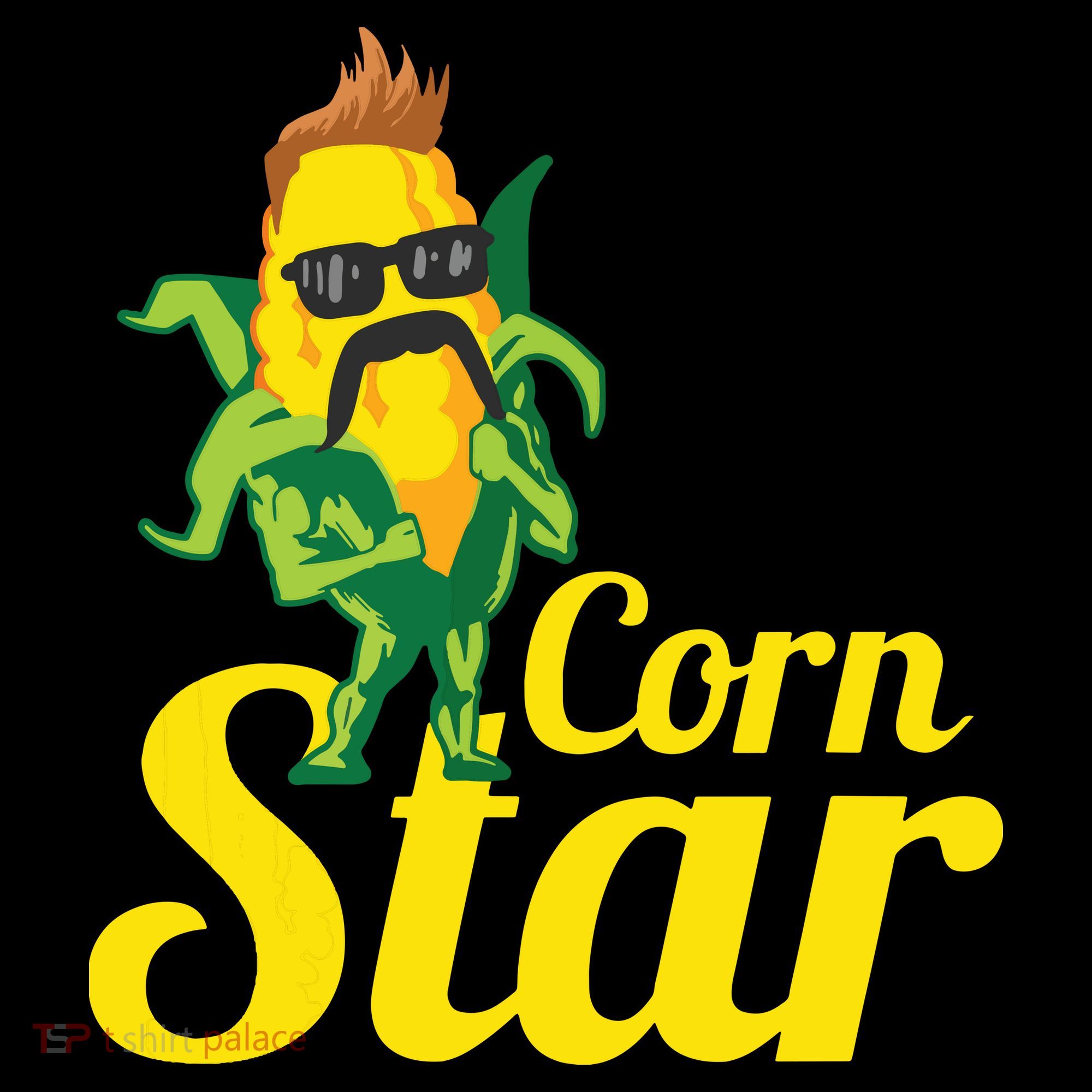 Funny Corn Star Sunglasses Mustache Maize Backpack