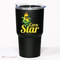 Funny Corn Star Sunglasses Mustache Maize Tumbler thumb 0