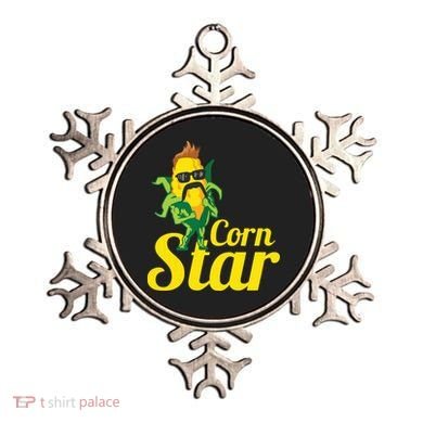 Funny Corn Star Sunglasses Mustache Maize Ornament