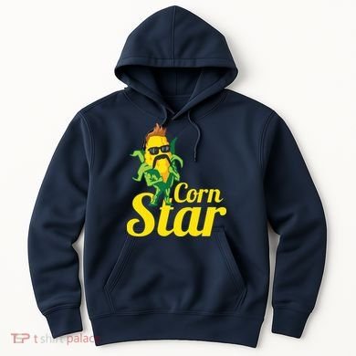 Funny Corn Star Sunglasses Mustache Maize Hoodie