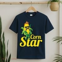 Funny Corn Star Sunglasses Mustache Maize T-Shirt thumb 2