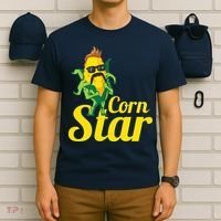 Funny Corn Star Sunglasses Mustache Maize T-Shirt thumb 6