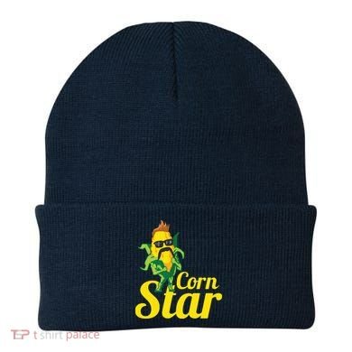 Funny Corn Star Sunglasses Mustache Maize Beanie