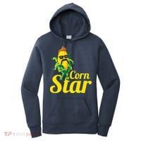Funny Corn Star Sunglasses Mustache Maize Women's Hoodie thumb 0