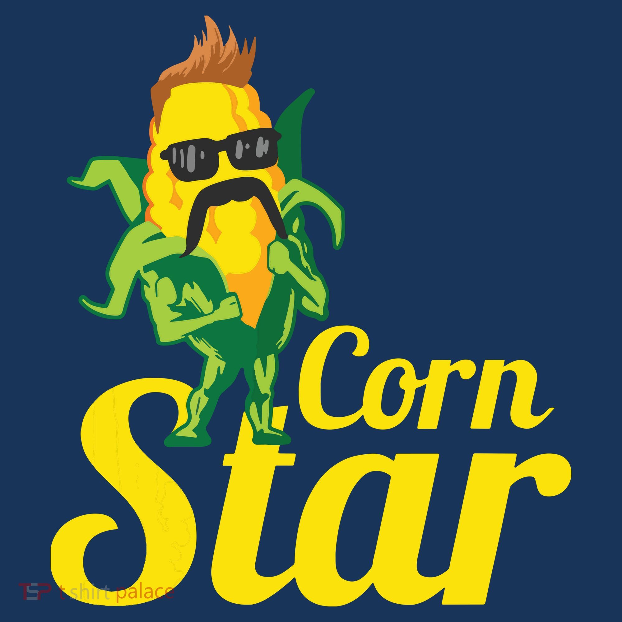 Funny Corn Star Sunglasses Mustache Maize Mousepad