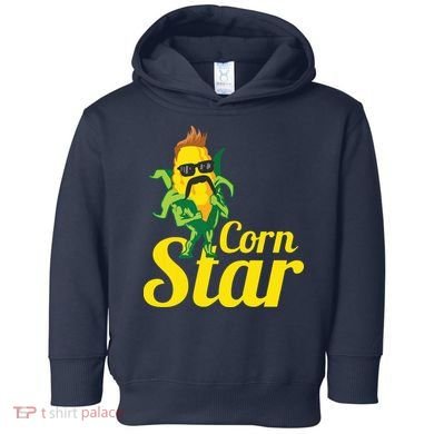 Funny Corn Star Sunglasses Mustache Maize Toddler Hoodie