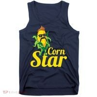 Funny Corn Star Sunglasses Mustache Maize Tank Top thumb 0