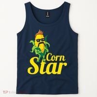 Funny Corn Star Sunglasses Mustache Maize Tank Top thumb 2