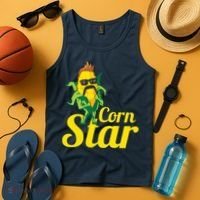 Funny Corn Star Sunglasses Mustache Maize Tank Top thumb 4