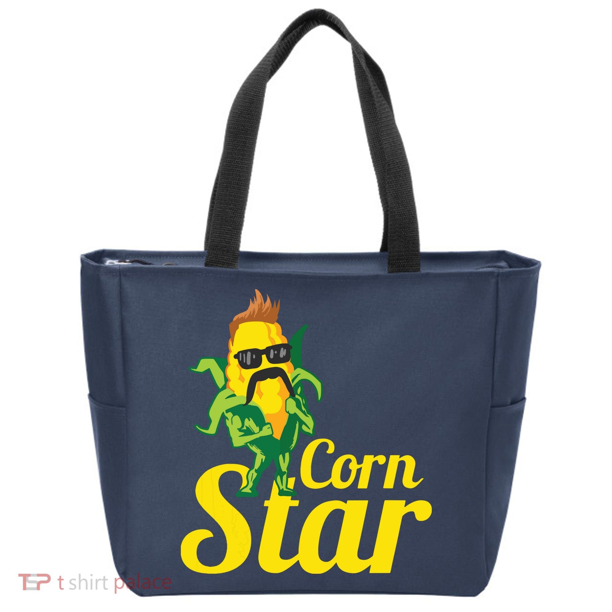 Funny Corn Star Sunglasses Mustache Maize Tote Bag