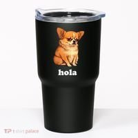 Funny Chihuahua speaks Spanish – Hi (Hola) Tumbler thumb 0