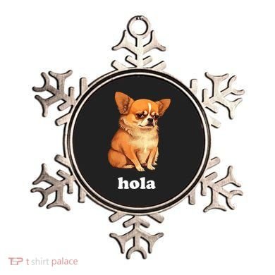 Funny Chihuahua speaks Spanish – Hi (Hola) Ornament