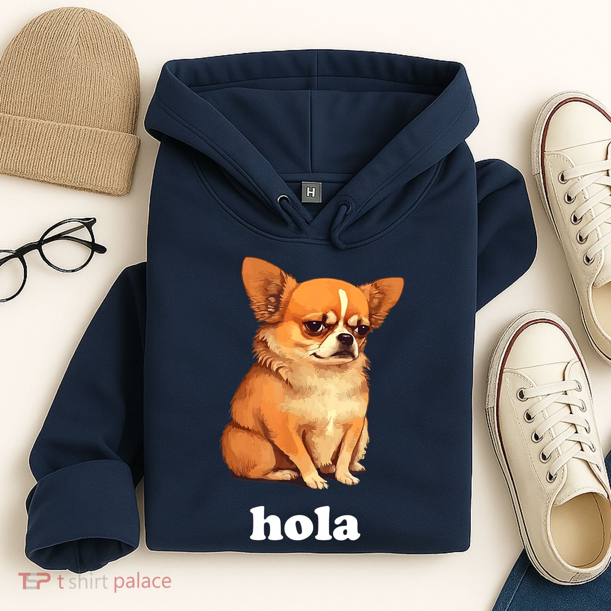 Funny Chihuahua speaks Spanish – Hi (Hola) Hoodie