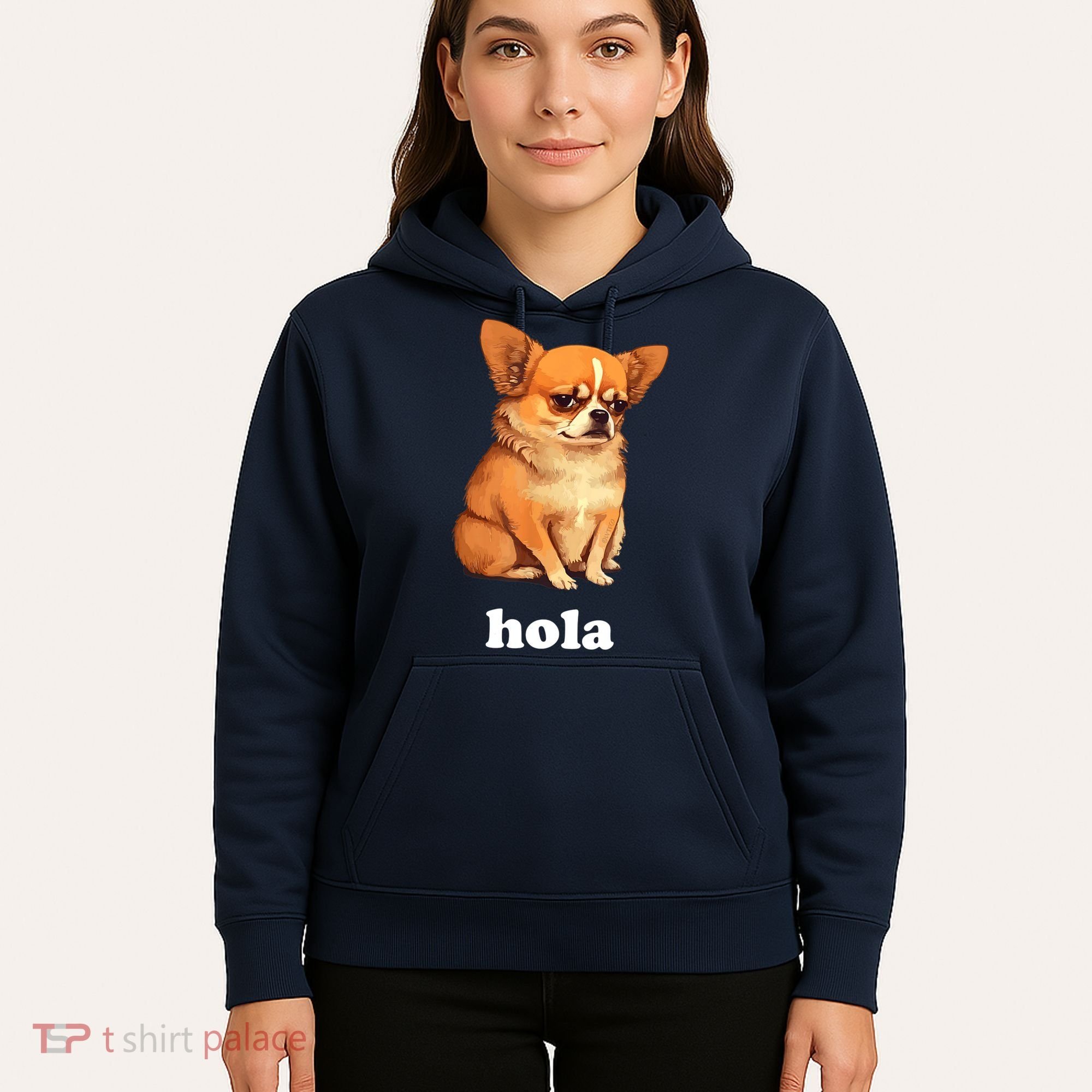 Funny Chihuahua speaks Spanish – Hi (Hola) Hoodie