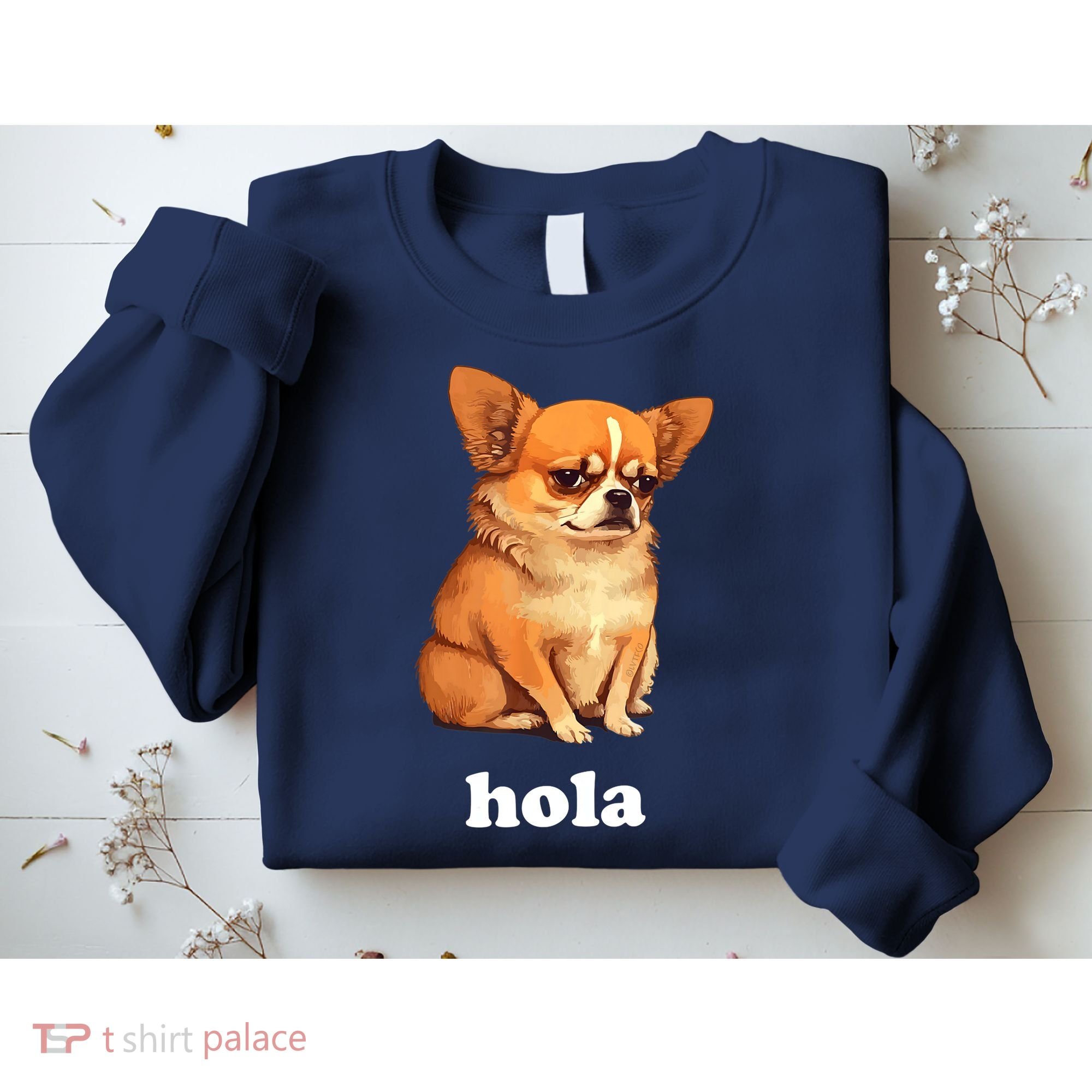 Funny Chihuahua speaks Spanish – Hi (Hola) Sweatshirt