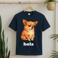Funny Chihuahua speaks Spanish – Hi (Hola) T-Shirt thumb 2