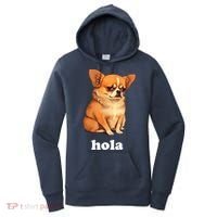 Funny Chihuahua speaks Spanish – Hi (Hola) Women's Hoodie thumb 0