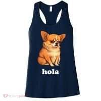 Funny Chihuahua speaks Spanish – Hi (Hola) Women's Tank Top thumb 0