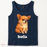 Funny Chihuahua speaks Spanish – Hi (Hola) Tank Top thumb 2