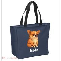 Funny Chihuahua speaks Spanish – Hi (Hola) Tote Bag thumb 2