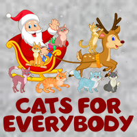 Funny Christmas Santa Claus Cats For Everybody T-Shirt thumb 7