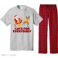 Funny Christmas Santa Claus Cats For Everybody Pajama Set thumb 0