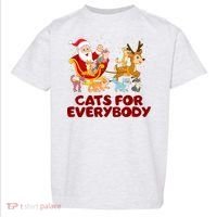 Funny Christmas Santa Claus Cats For Everybody Toddler T-Shirt thumb 0