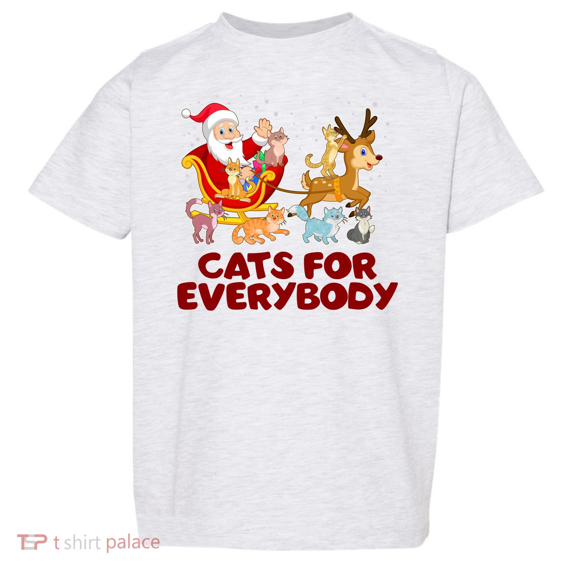 Funny Christmas Santa Claus Cats For Everybody Toddler T-Shirt