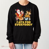 Funny Christmas Santa Claus Cats For Everybody Women's Sweatshirt thumb 0