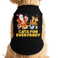 Funny Christmas Santa Claus Cats For Everybody Doggie Tank thumb 0