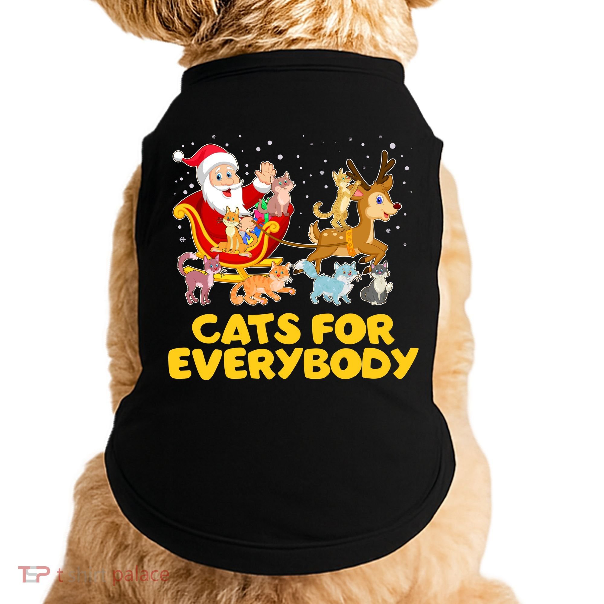 Funny Christmas Santa Claus Cats For Everybody Doggie Tank