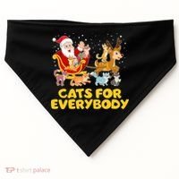 Funny Christmas Santa Claus Cats For Everybody USA-Made Doggie Bandana thumb 0