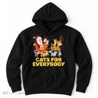 Funny Christmas Santa Claus Cats For Everybody Hoodie thumb 0
