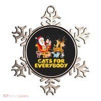 Funny Christmas Santa Claus Cats For Everybody Ornament thumb 0