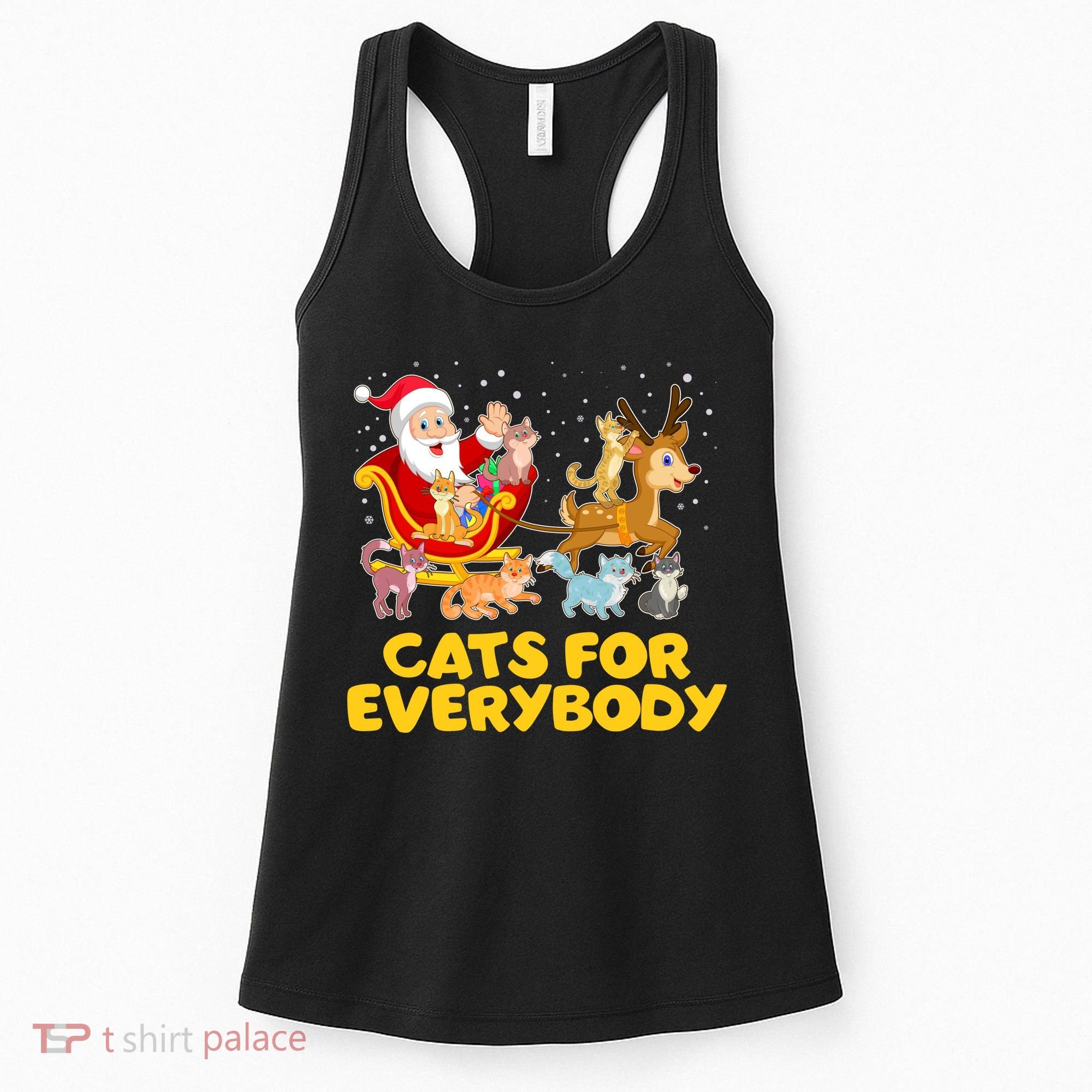 Funny Christmas Santa Claus Cats For Everybody Women's Tank Top