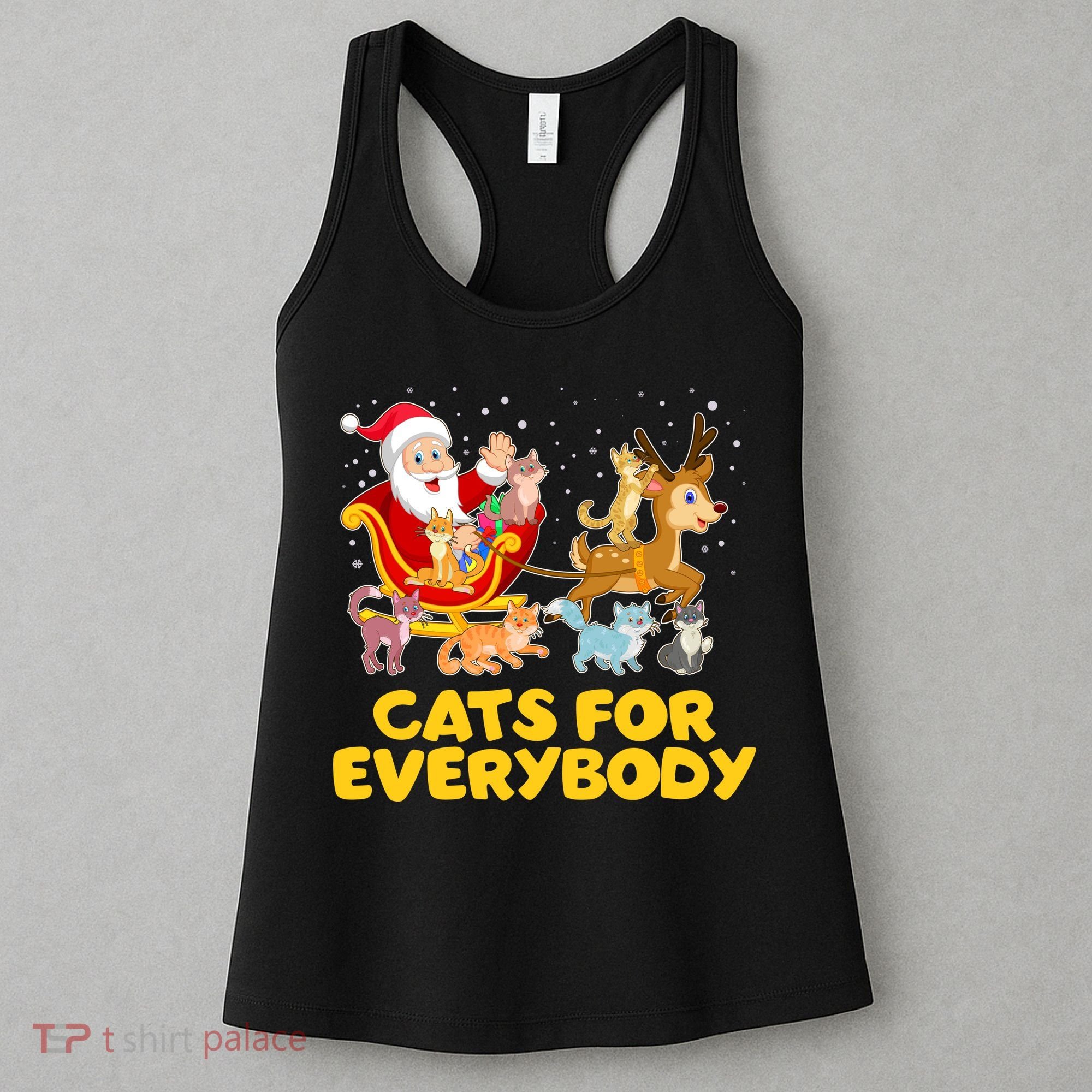 Funny Christmas Santa Claus Cats For Everybody Women's Tank Top