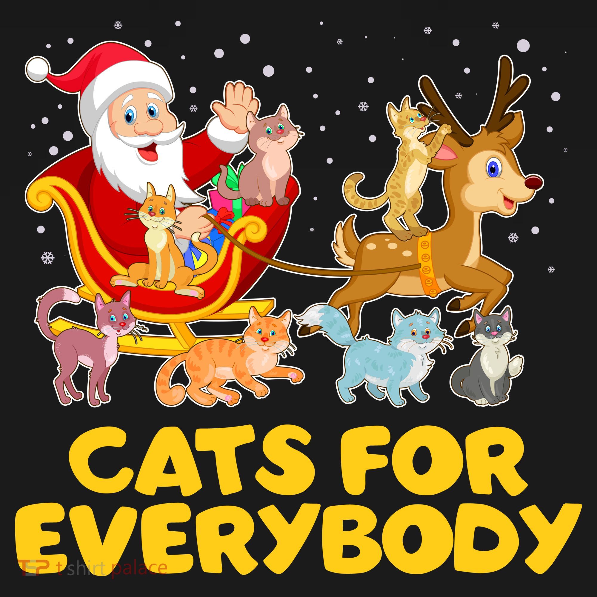 Funny Christmas Santa Claus Cats For Everybody Women's Tank Top