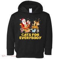 Funny Christmas Santa Claus Cats For Everybody Toddler Hoodie thumb 0