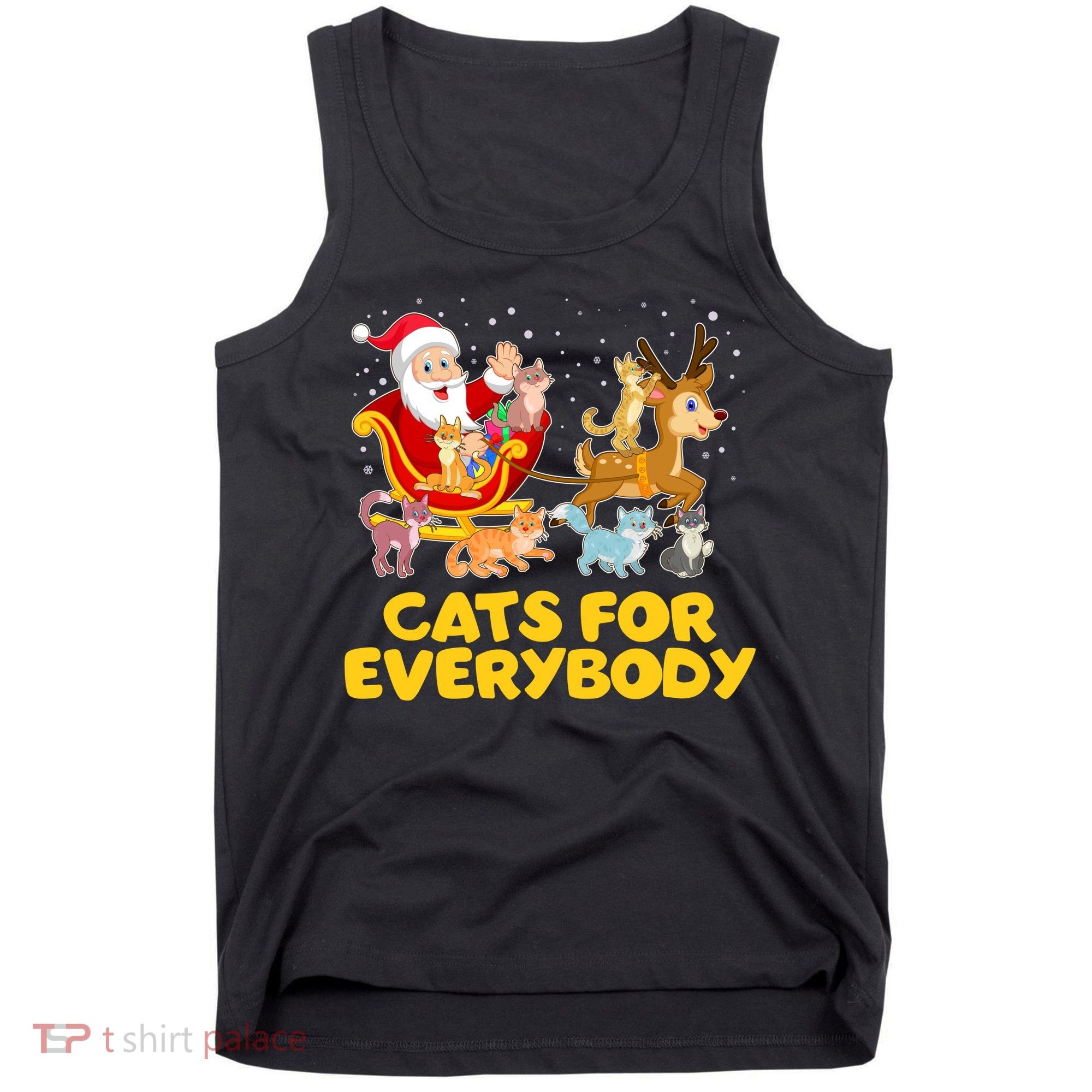 Funny Christmas Santa Claus Cats For Everybody Tank Top