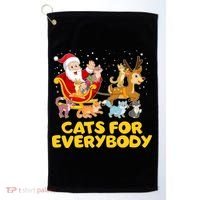 Funny Christmas Santa Claus Cats For Everybody Golf Towel thumb 0