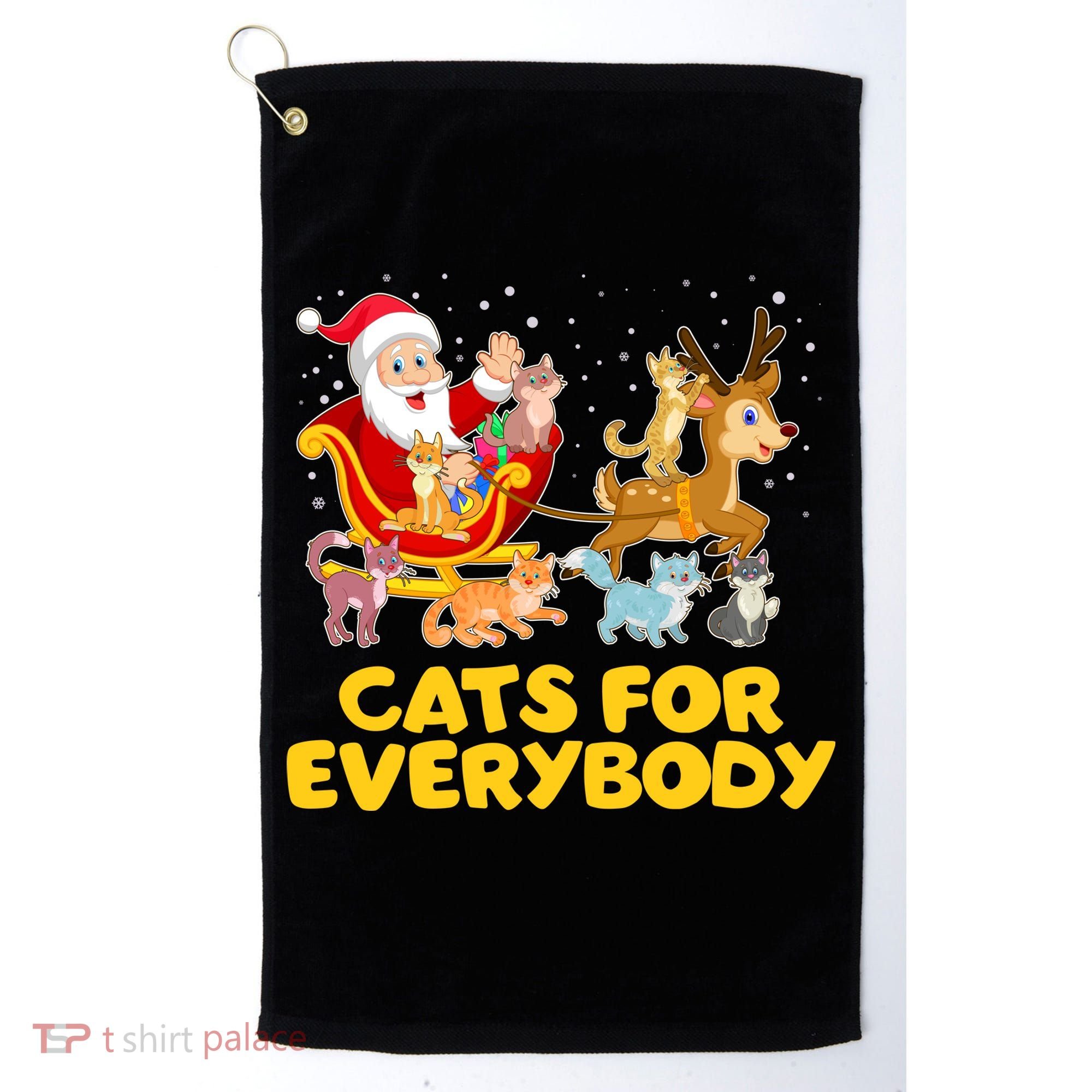 Funny Christmas Santa Claus Cats For Everybody Golf Towel